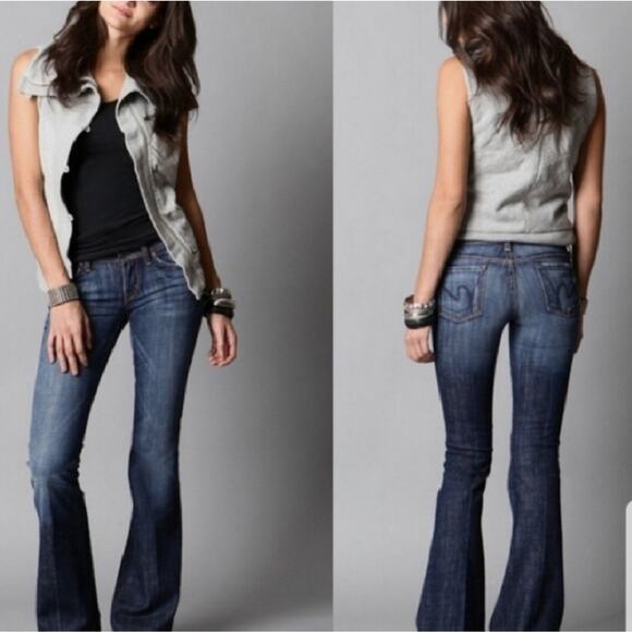 Citizens of Humanity Ingrid #002 Stretch Low Waist Flare Size 28 Blue Jean Denim - Picture 1 of 7